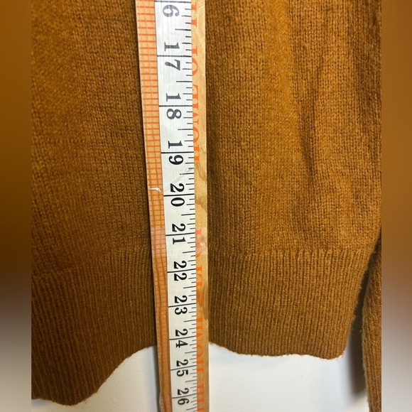 VTG Y2K Gap Sweater Mens L Metallic Wool Pullover Brown Minimalist Cozy Warm - Picture 7 of 11